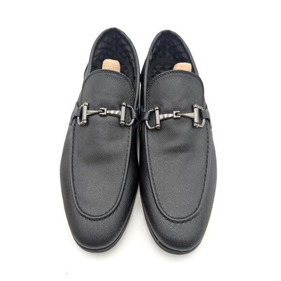 Steve Madden Mez Almond Toe Slip-On Loafer Shoes Men's Black Size US8 EU41 - Picture 2 of 13